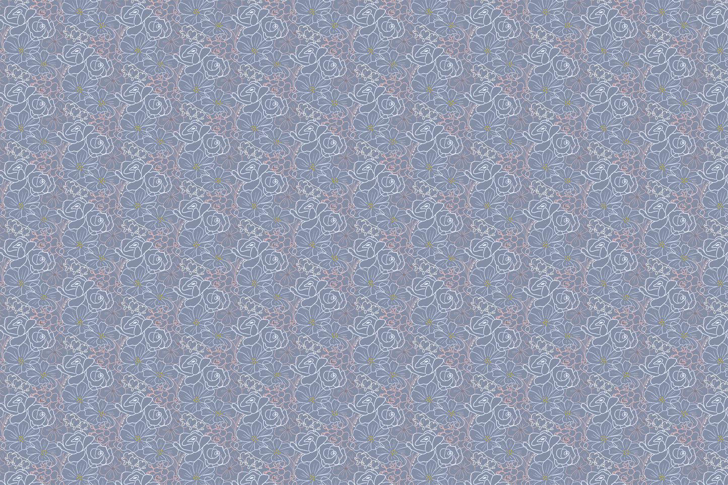 Floral Wallpaper Tight Blomster