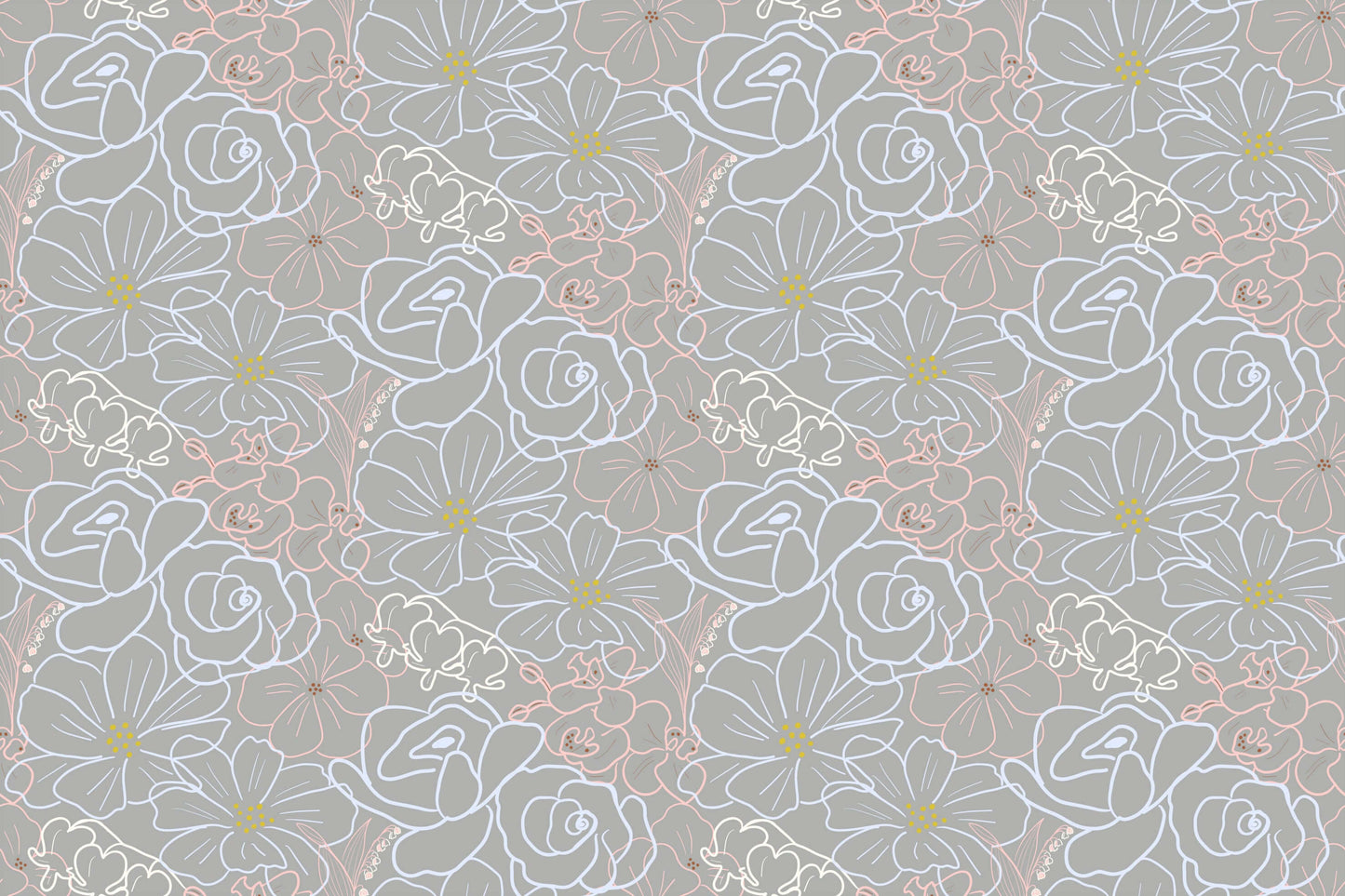 Tighta Blomster Wallpaper