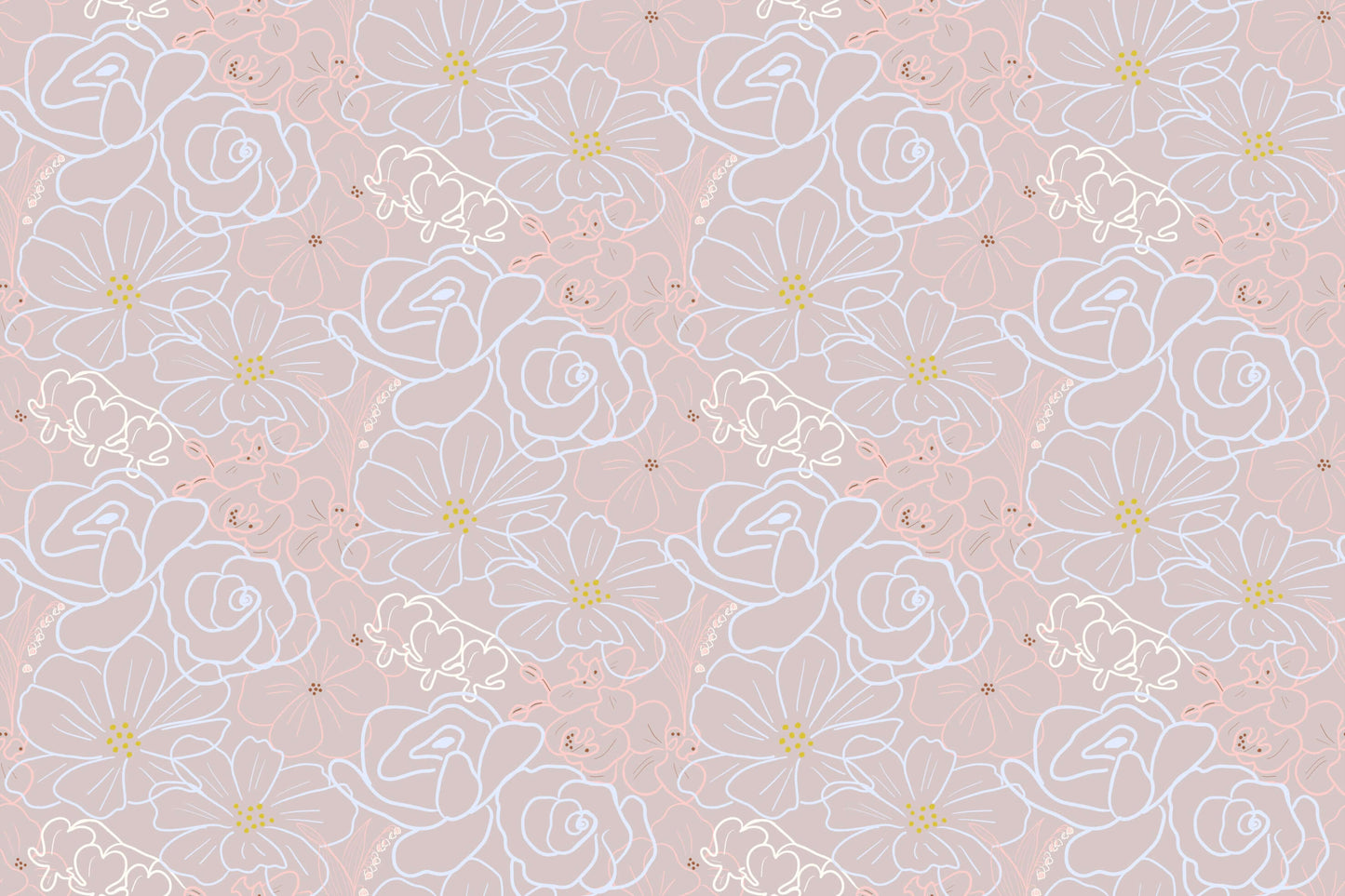 Tighta Blomster Wallpaper