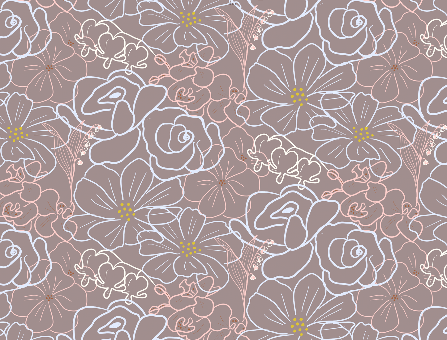 Tighta Blomster Wallpaper
