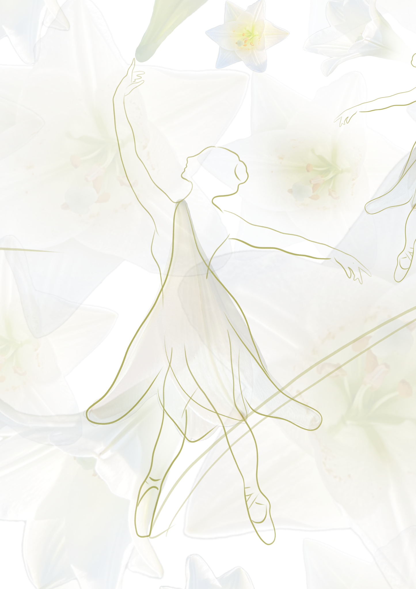 Wallpaper-Look at the lilies-Ballerina
