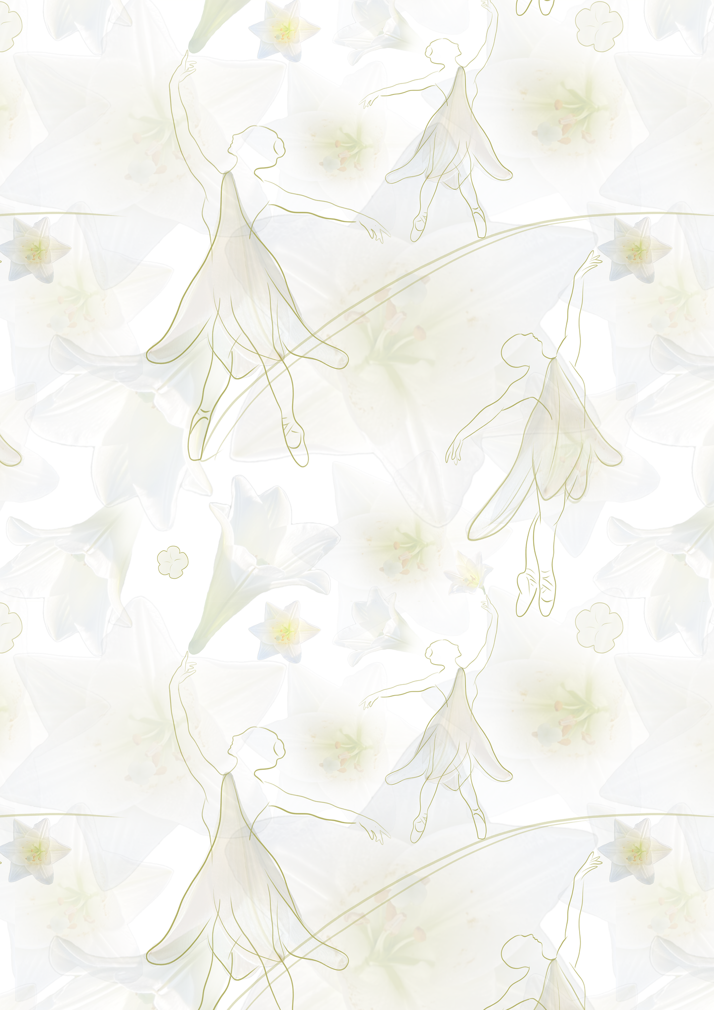 Wallpaper-Look at the lilies-Ballerina