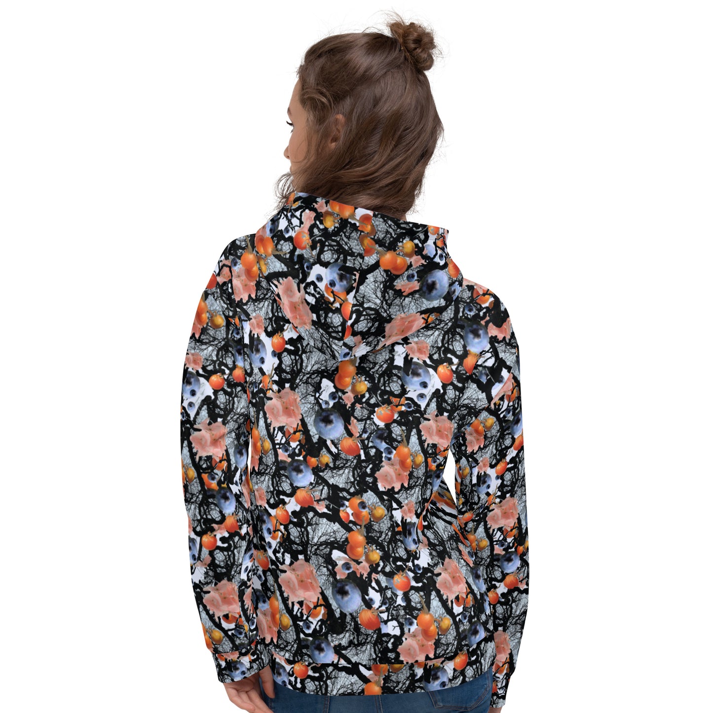Blåbärsdesign Hoodie