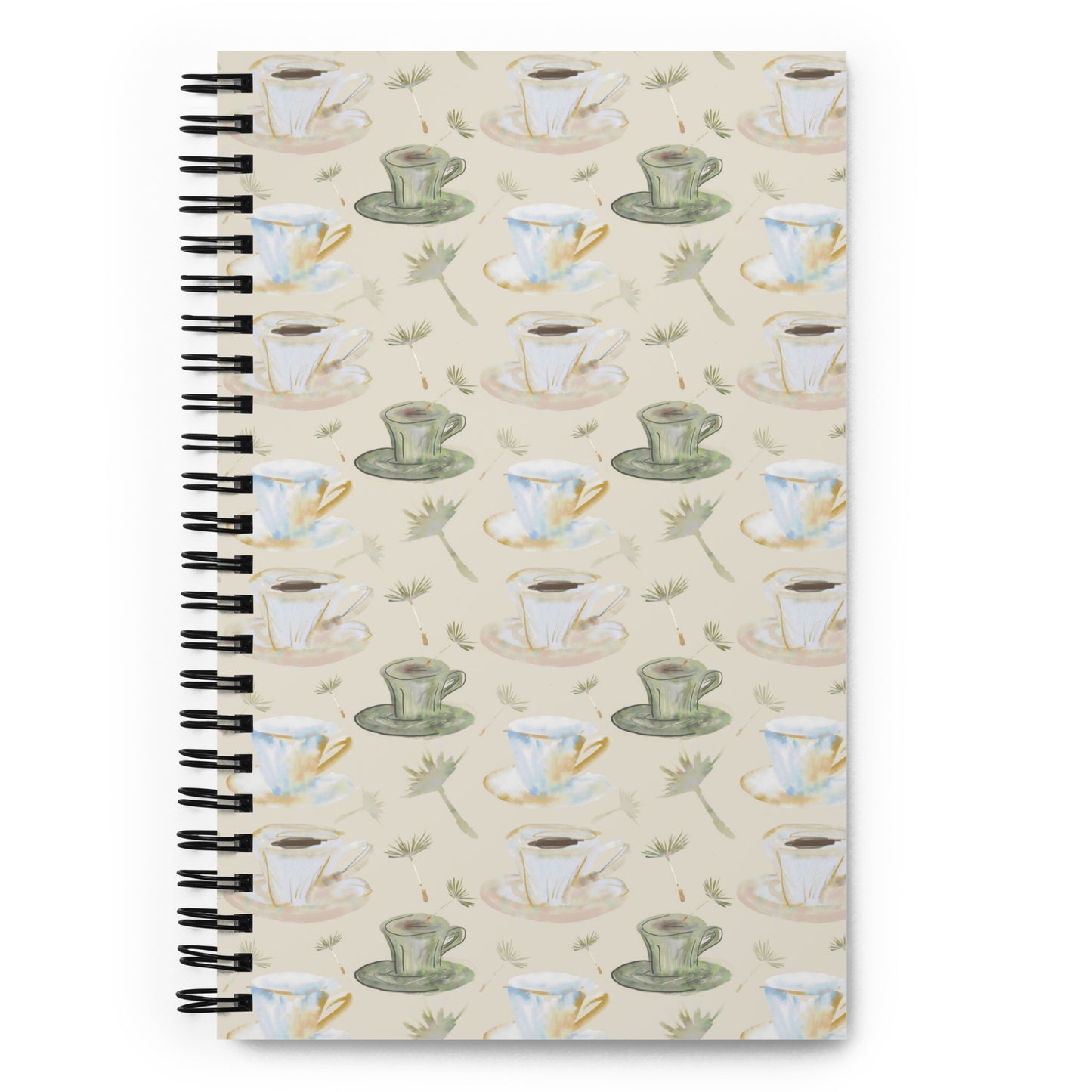 Coffee Cups Mocha Spiral Notebook
