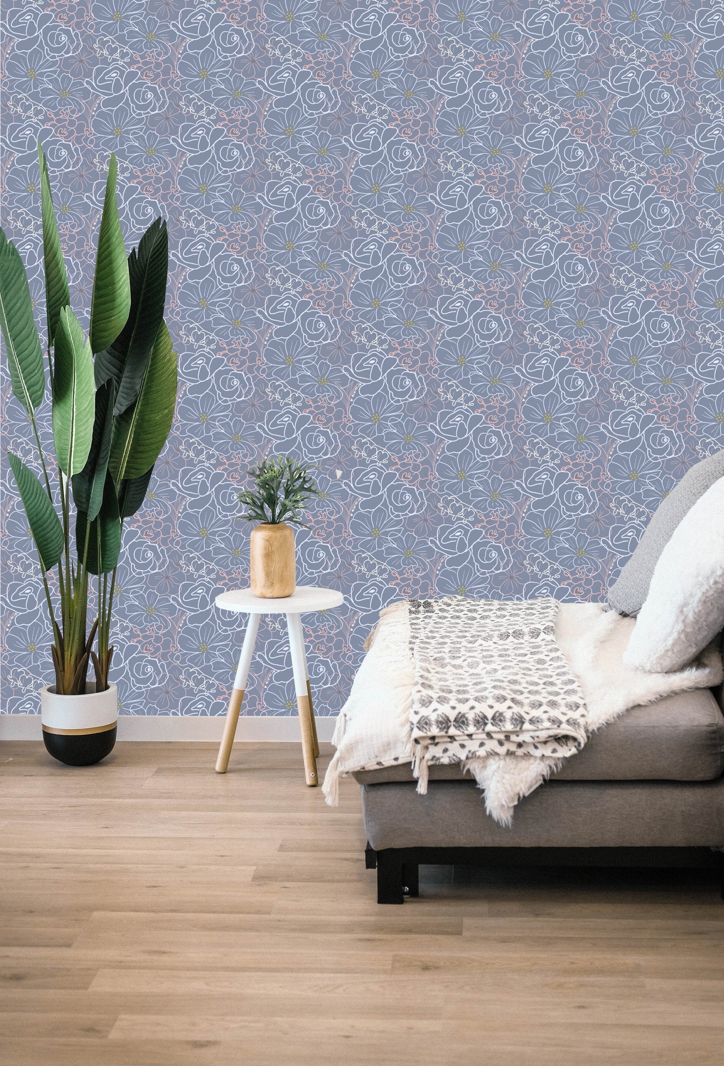 Floral Wallpaper Tight Blomster
