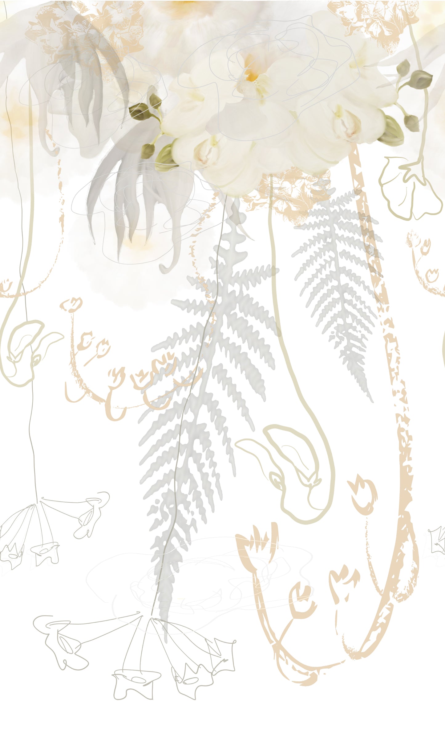 Blomster fall tapet