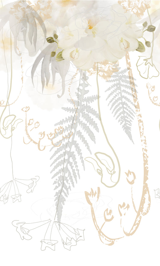 Blomster fall tapet